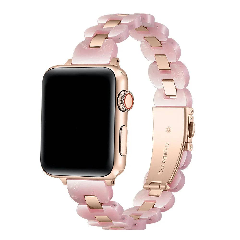 Gold and Tort Link Stainless Steel Band for Apple Watch