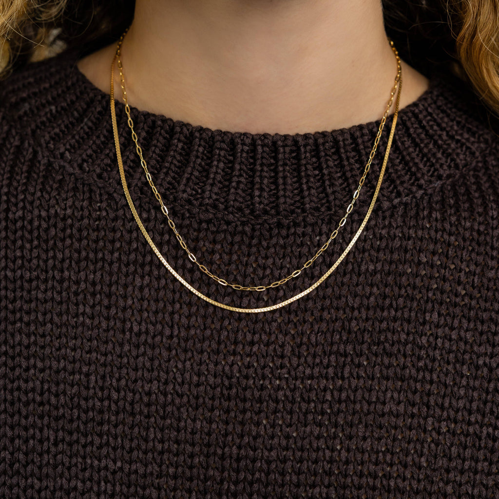 Double Layer Paperclip Necklace
