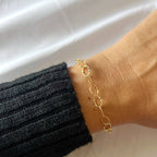 London Hammered Paperclip Chain Bracelet