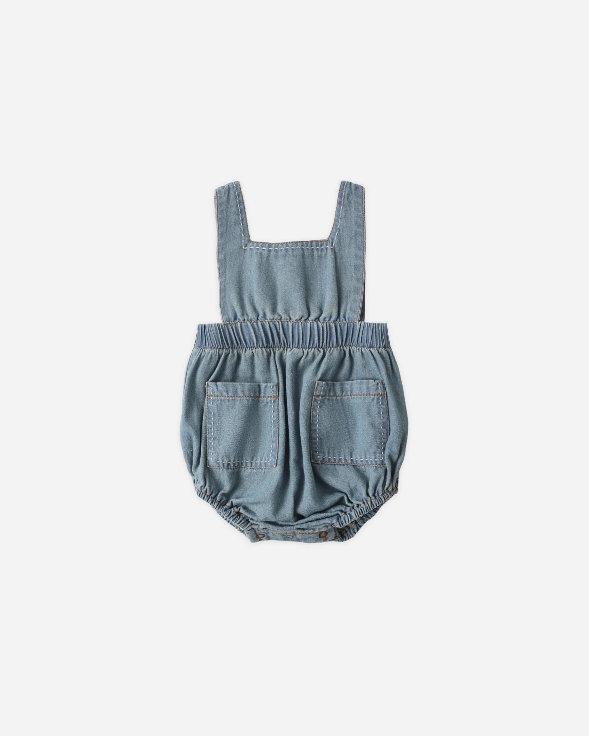 Denim Romper Washed Blue