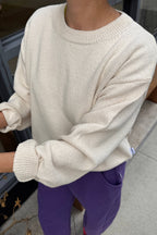Milo Cotton Sweater, Naturel