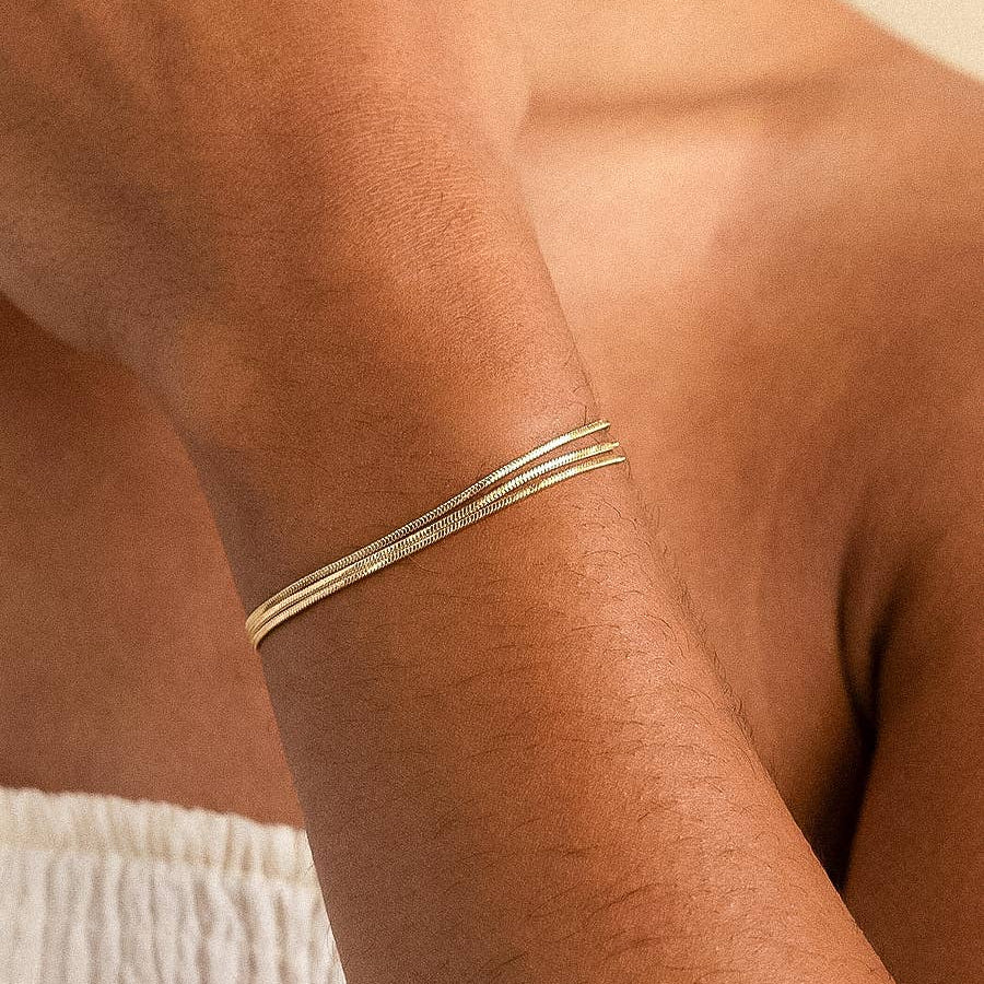 Germaine 18K Gold Non-Tarnish Classic Thin Chain Bracelet
