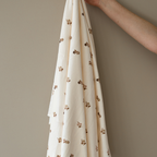 Minky Stretch Luxe Swaddle Blanket / Mushroom Print