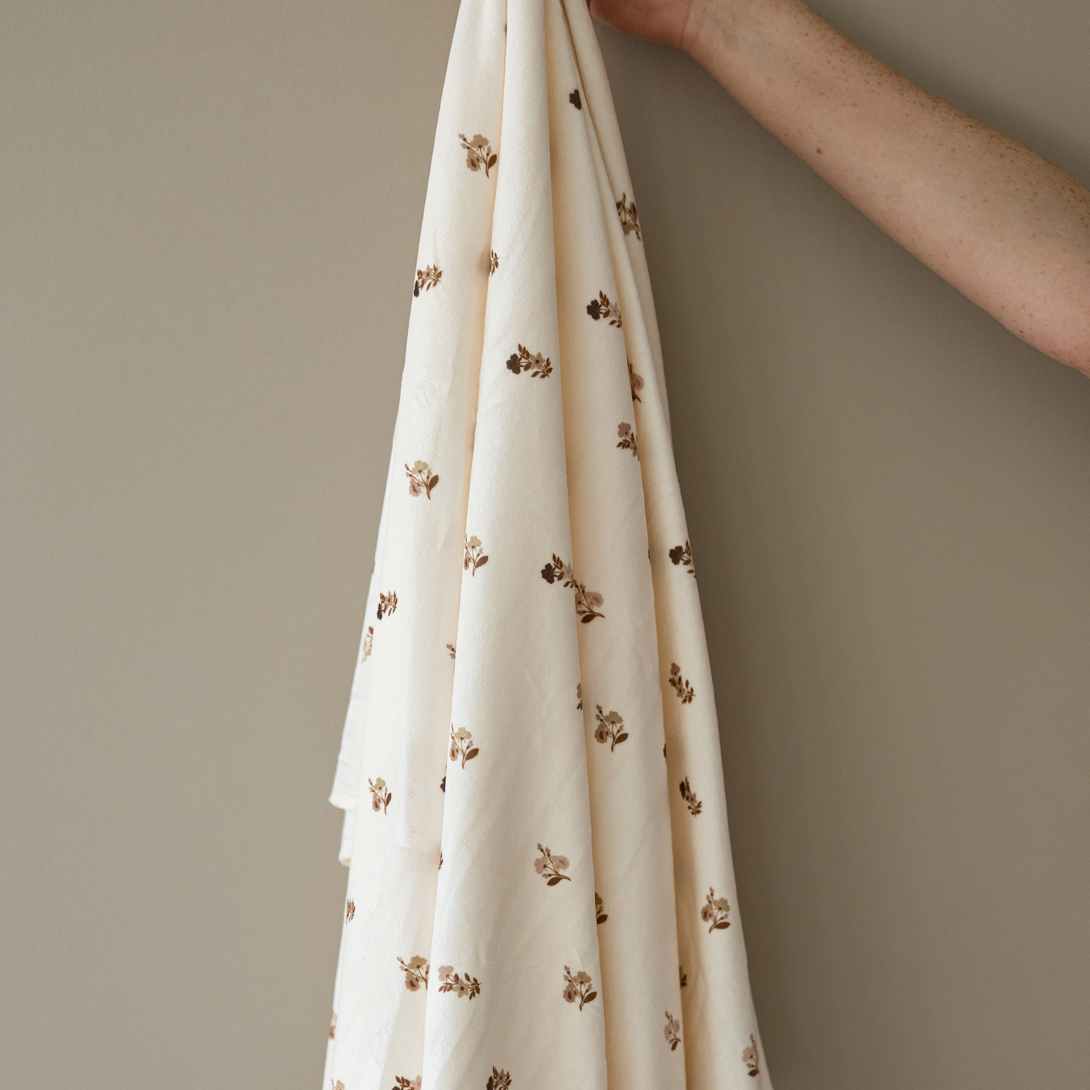 Minky Stretch Luxe Swaddle Blanket / Mushroom Print