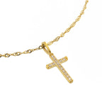 Tennis Cross Pendant Necklace