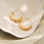 Mackenzie 18K Non-Tarnish U-Shape Hoop Earring