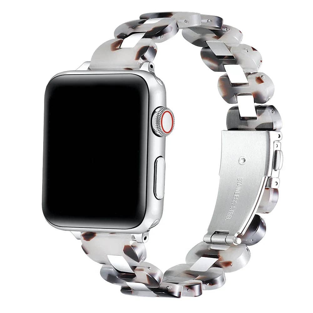 Gold and Tort Link Stainless Steel Band for Apple Watch