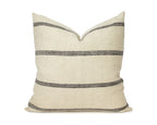 Priya Ivory & Dark Brown Indian Wool Pillow Cover