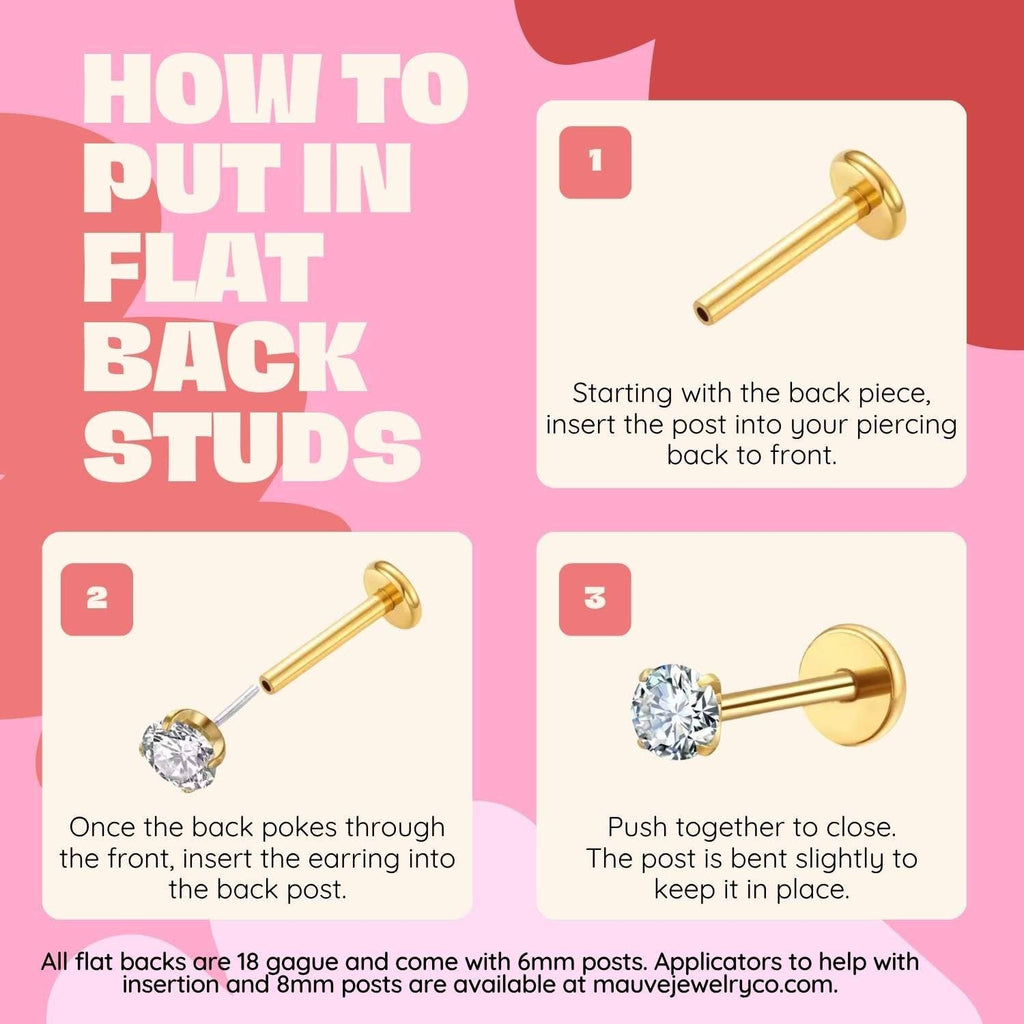 Constellation Flat Back Studs: Silver