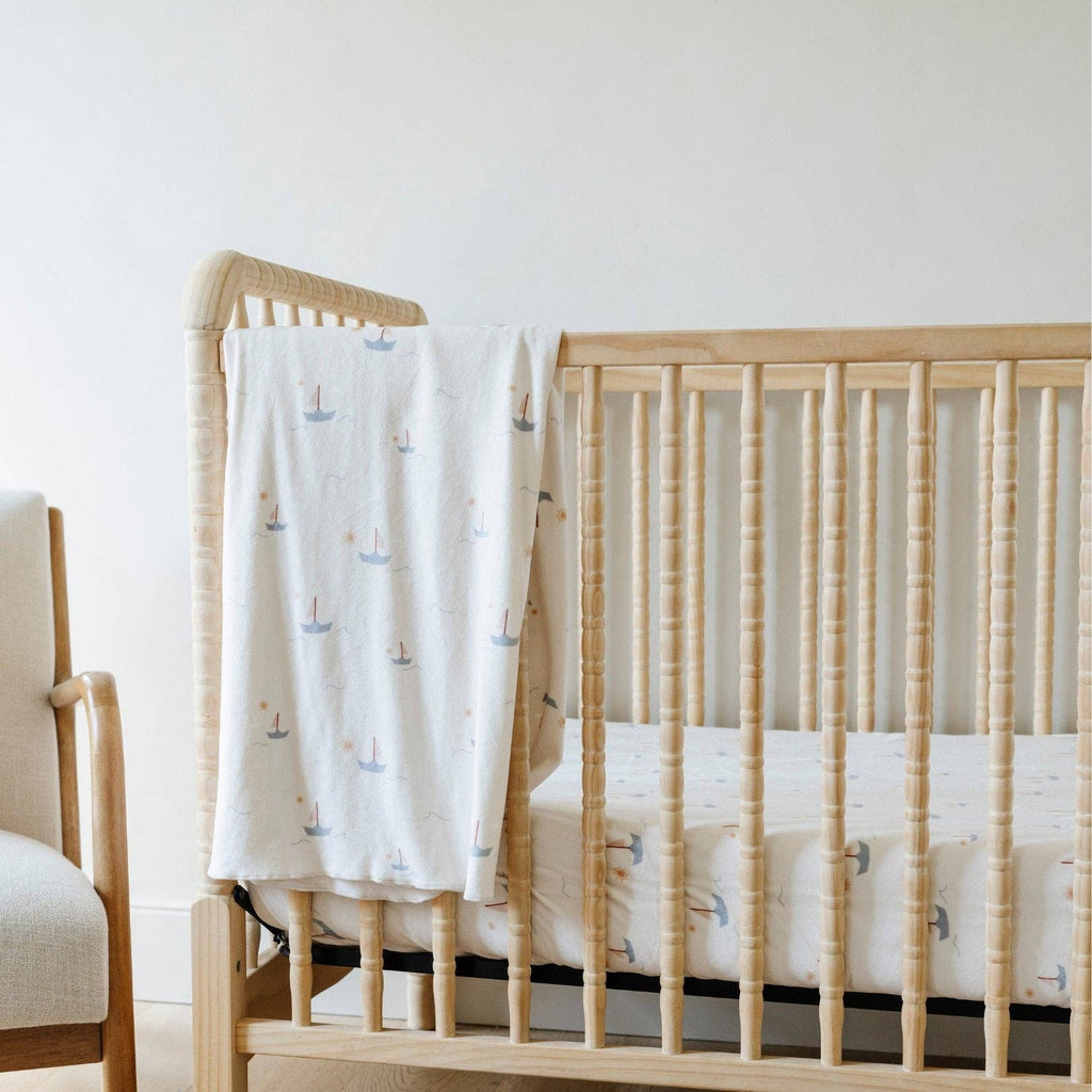 Minky Stretch Luxe Swaddle Blanket / Mushroom Print