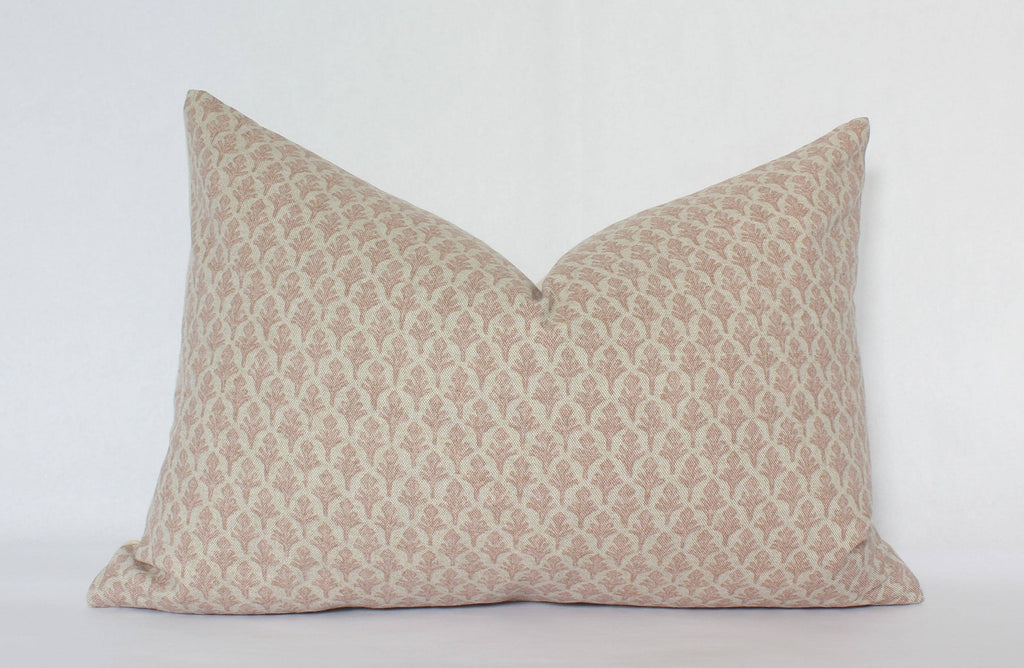 Neutral Floral Blush Lotus Pillow Cover