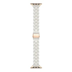White Link Band for Apple Watch | Gold