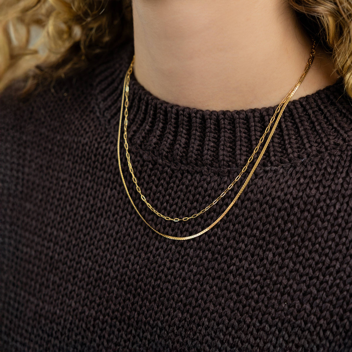 Double Layer Paperclip Necklace