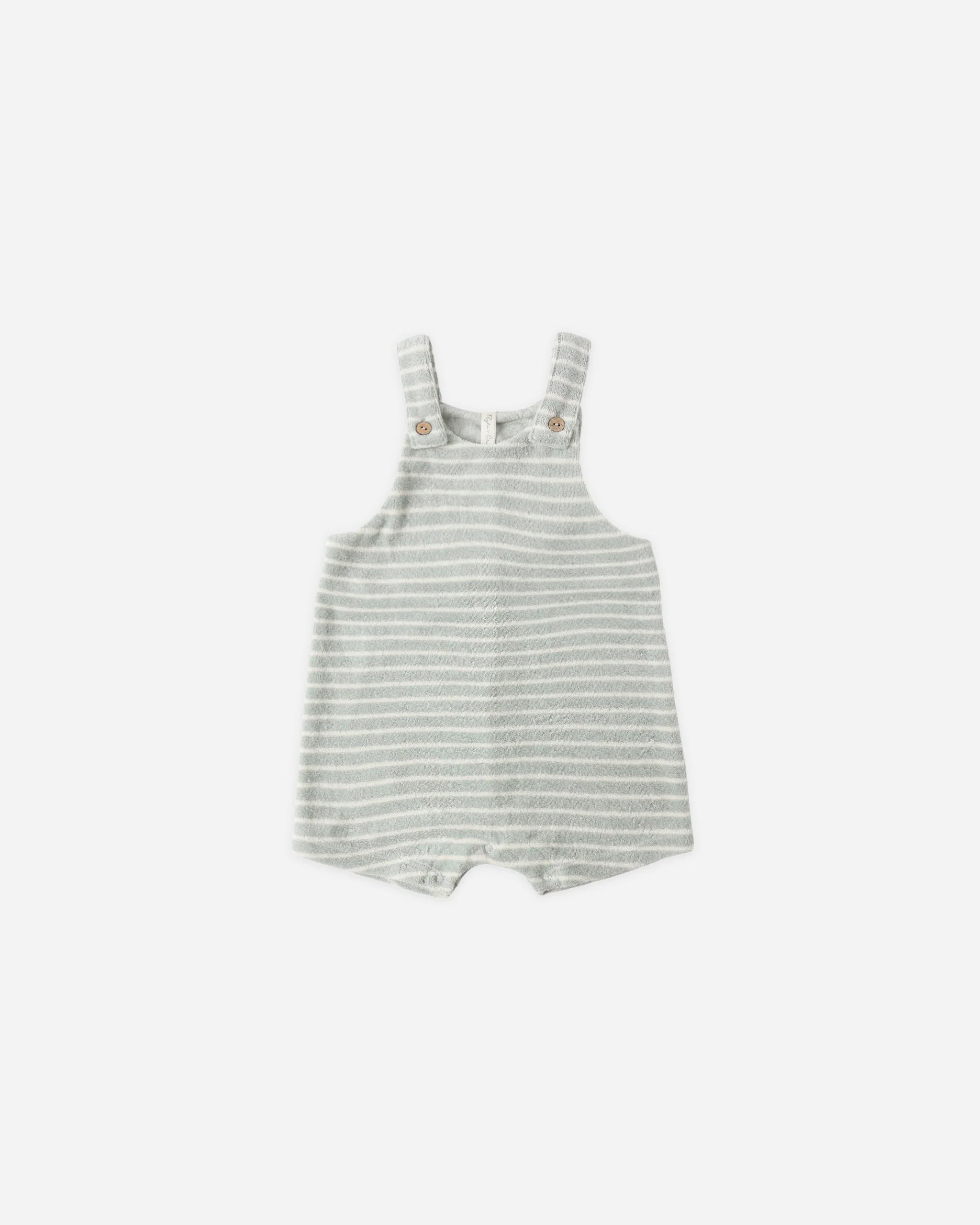 Gio Romper Seafoam Terry Stripe