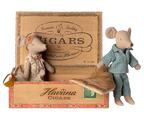 Mum and Dad Mice in Cigarbox