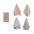 Scalloped Napkins w/ Check, Set of 4