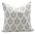 Handmade Gray Floral Throw Cover - Neelgagan