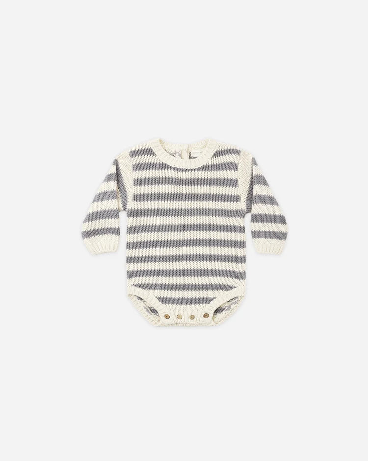 Rex Romper Slate Stripe