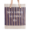 SB Market Bag Taupe -  Navy Stripe
